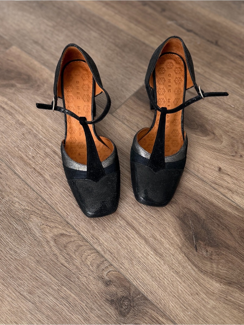 Women’s Black T-Strap Dress Heels